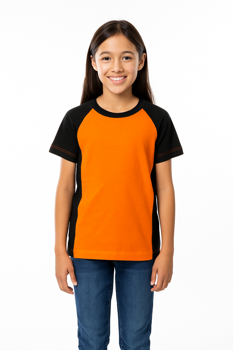 Kids’ Raglan Panel Crew Neck T-Shirt