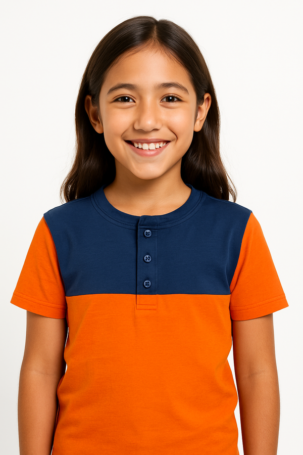 Kids’ Colorblock Henley T-Shirt