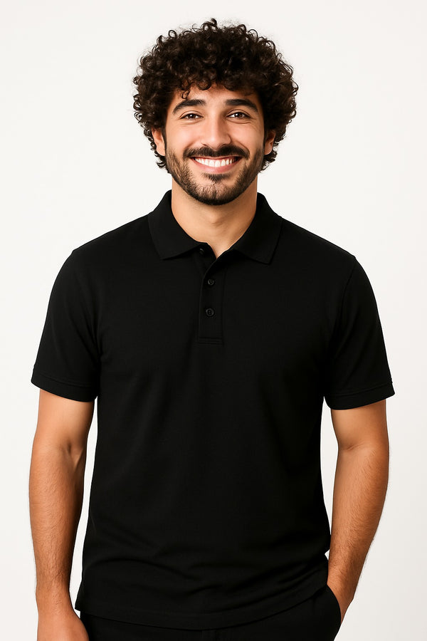 Men Black Polo Shirt