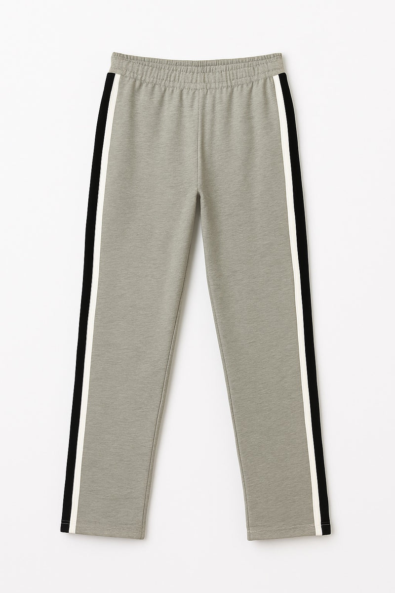 Black Side-Stripe Track Pants